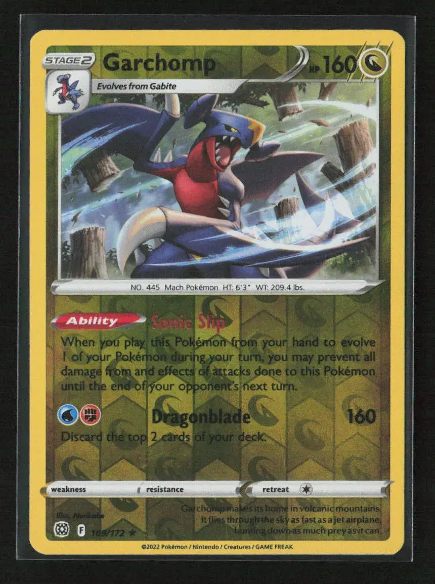 Garchomp Holo Rare Swsh09: Brilliant Stars 109/172 Nm 1