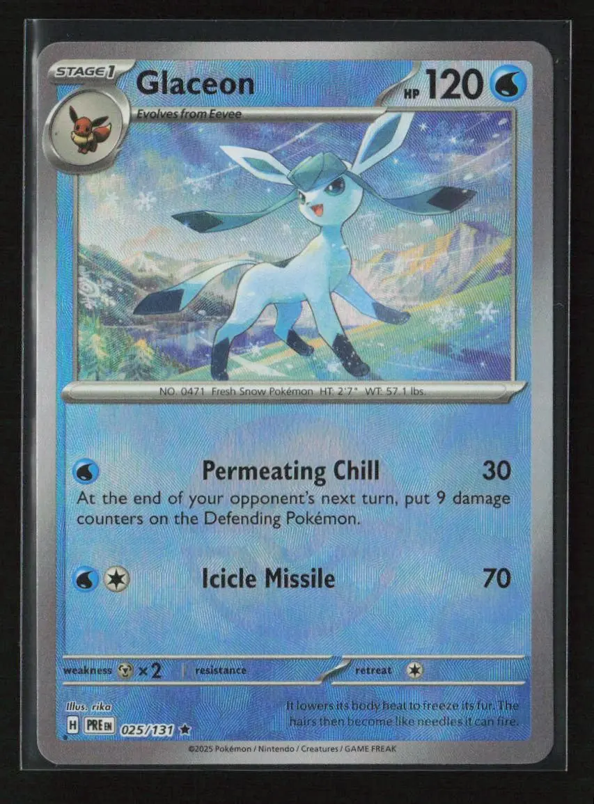 Glaceon (Poke Ball Pattern) Rare Sv: Prismatic Evolutions 025/131 Nm 1