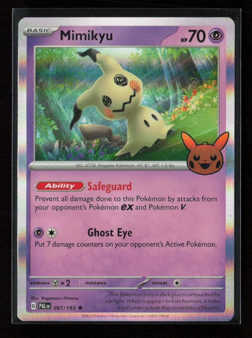Mimikyu Holo Rare Trick Or Trade Booster Bundle 2023 097/193 Nm 1
