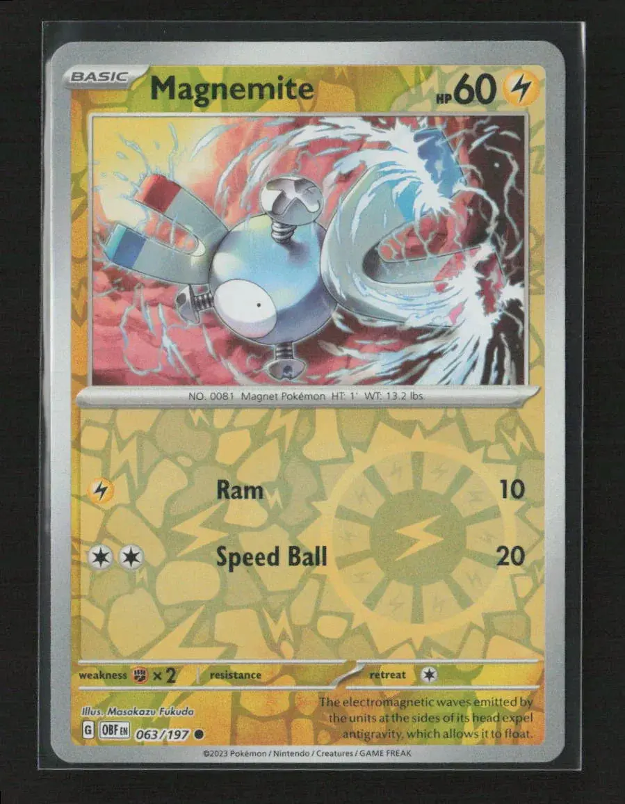 Magnemite Common Sv03: Obsidian Flames 063/197 Nm 1