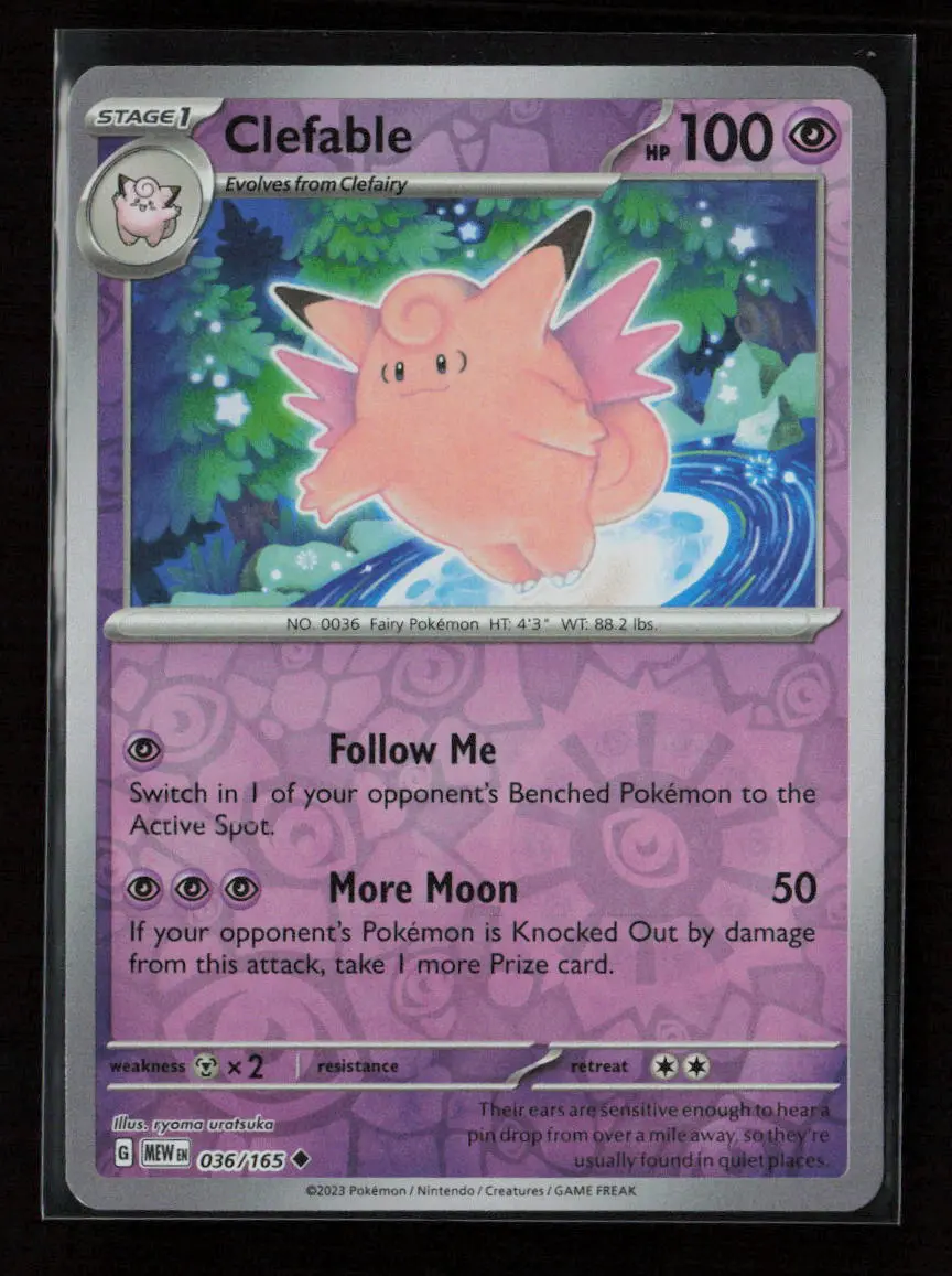 Clefable Uncommon Sv: Scarlet & Violet 151 036/165 Nm 1