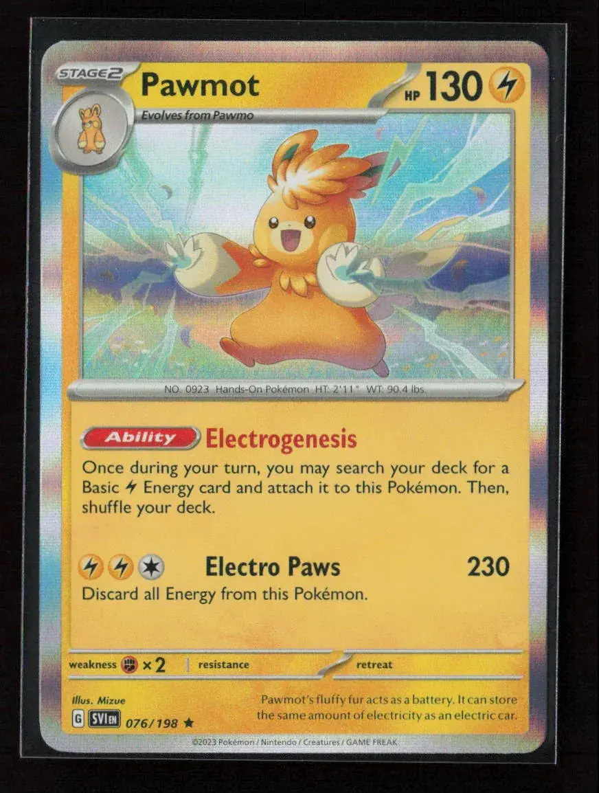 Pawmot - Rare Sv01: Scarlet & Violet Base Set 076/198 Nm 1