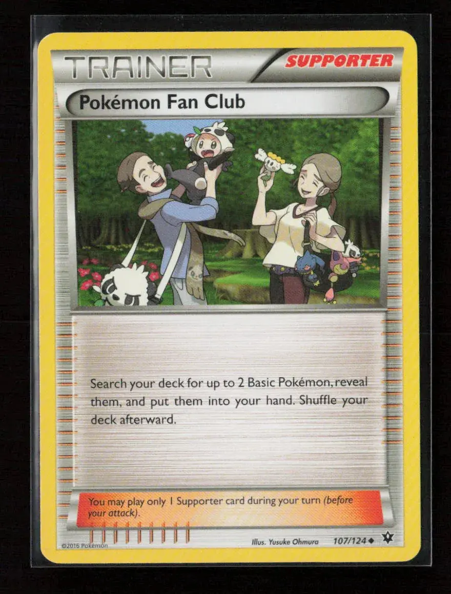 Pokemon Fan Club Uncommon Xy - Fates Collide 107/124 Lp 1