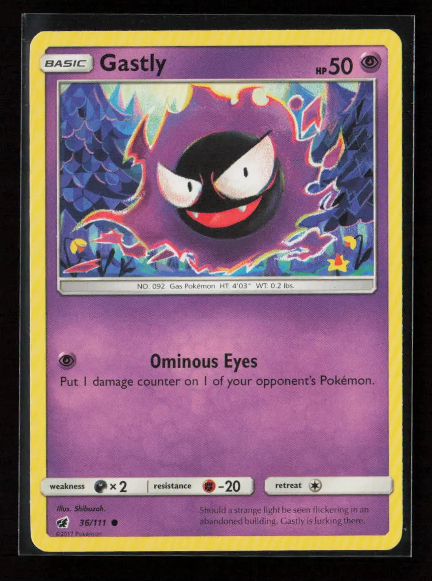 Gastly Common Sm - Crimson Invasion 36/111 Lp 1