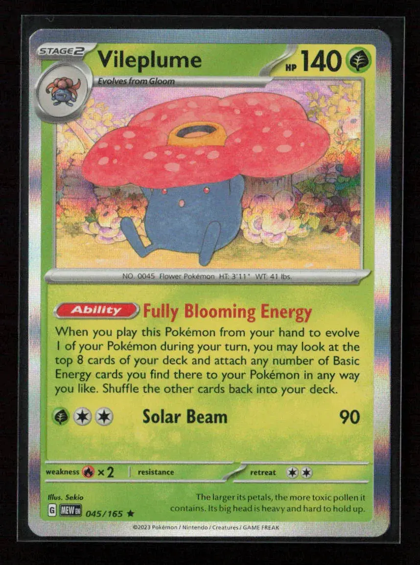 Vileplume Rare Sv: Scarlet & Violet 151 045/165 Nm 1