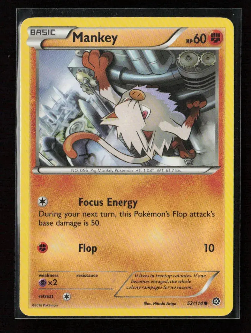Mankey Common Xy - Steam Siege 52/114 Lp 1