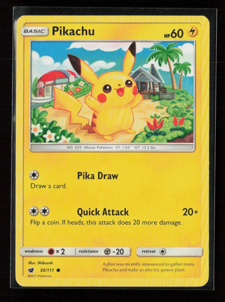 Pikachu Common Sm - Crimson Invasion 30/111 Mp 1