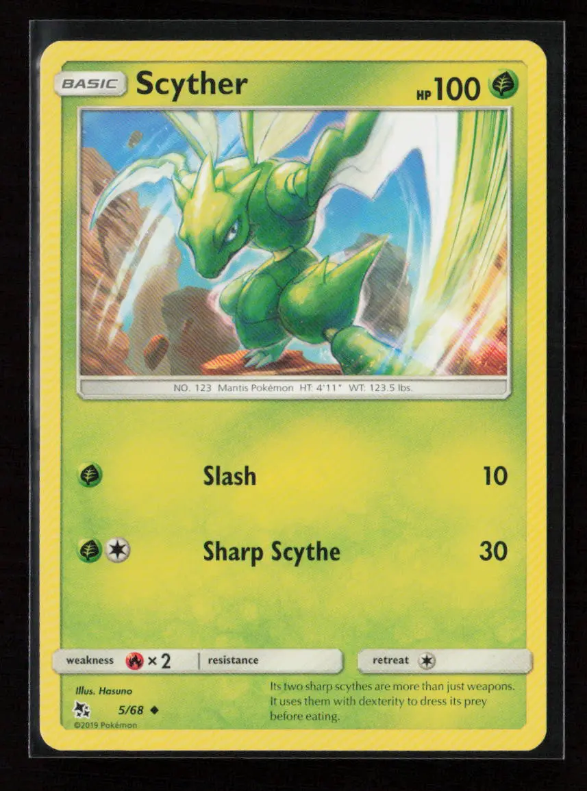 Scyther Uncommon Hidden Fates 5/68 Nm 1