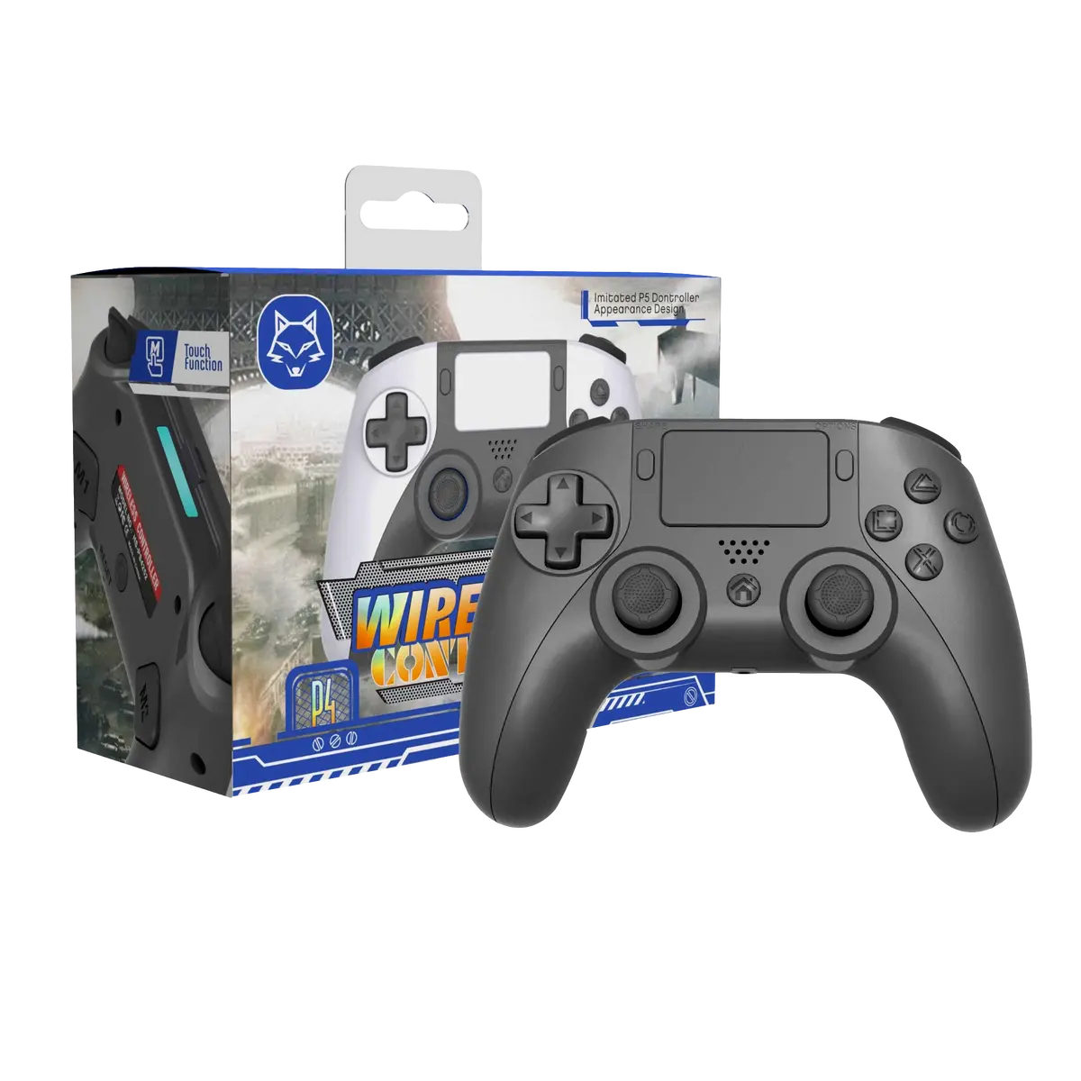 Bluetooth Wireless Controller For Ps4 And Pc - Black (Ps5 Design) 1