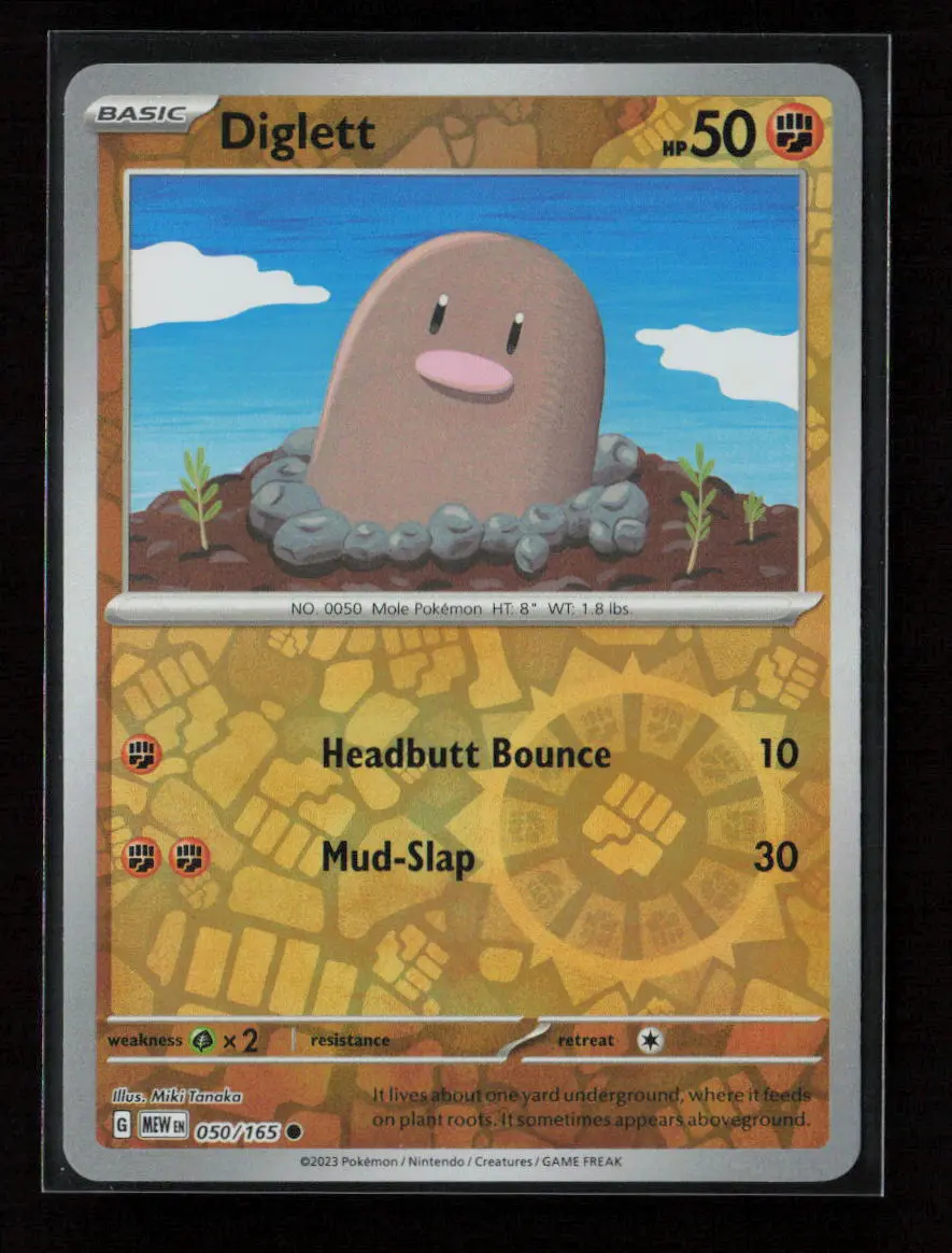 Diglett Common Sv: Scarlet & Violet 151 050/165 Nm 1