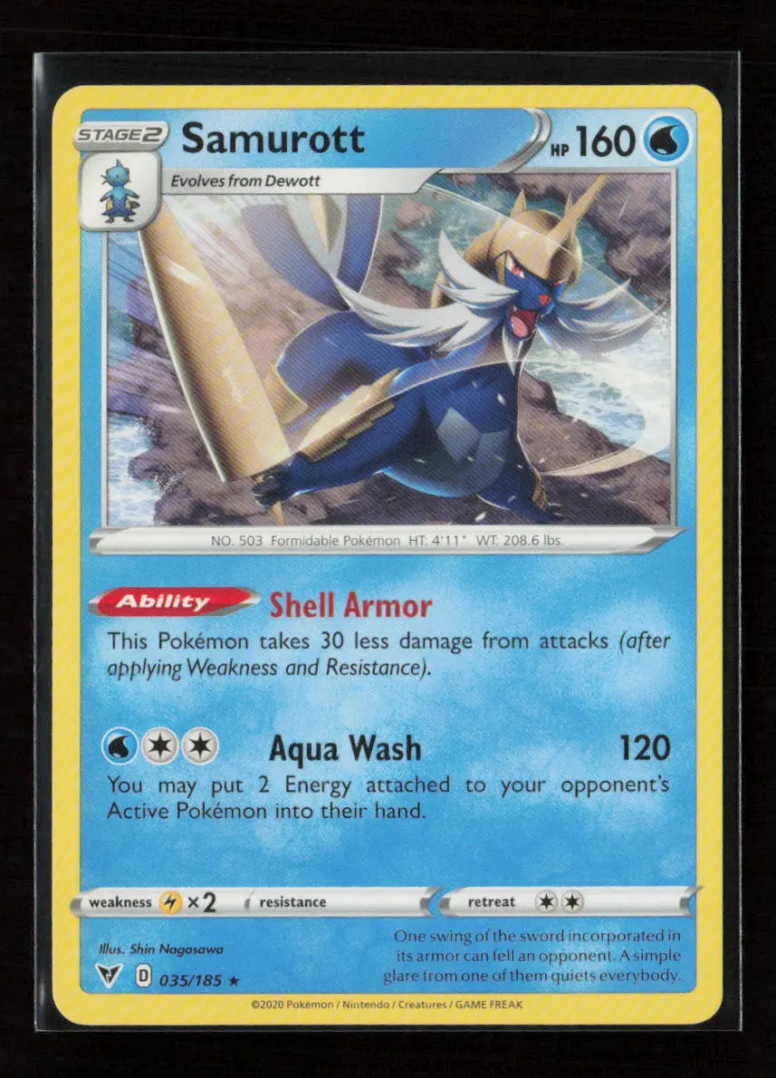 Samurott Rare Swsh04: Vivid Voltage 035/185 Lp 1