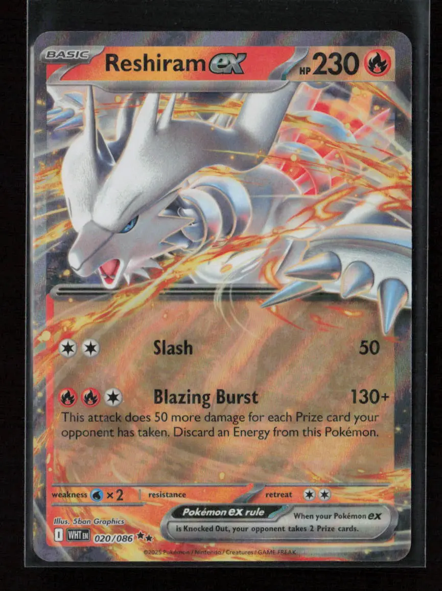 Reshiram Ex Double Rare Sv: White Flare 020/086 Nm 1