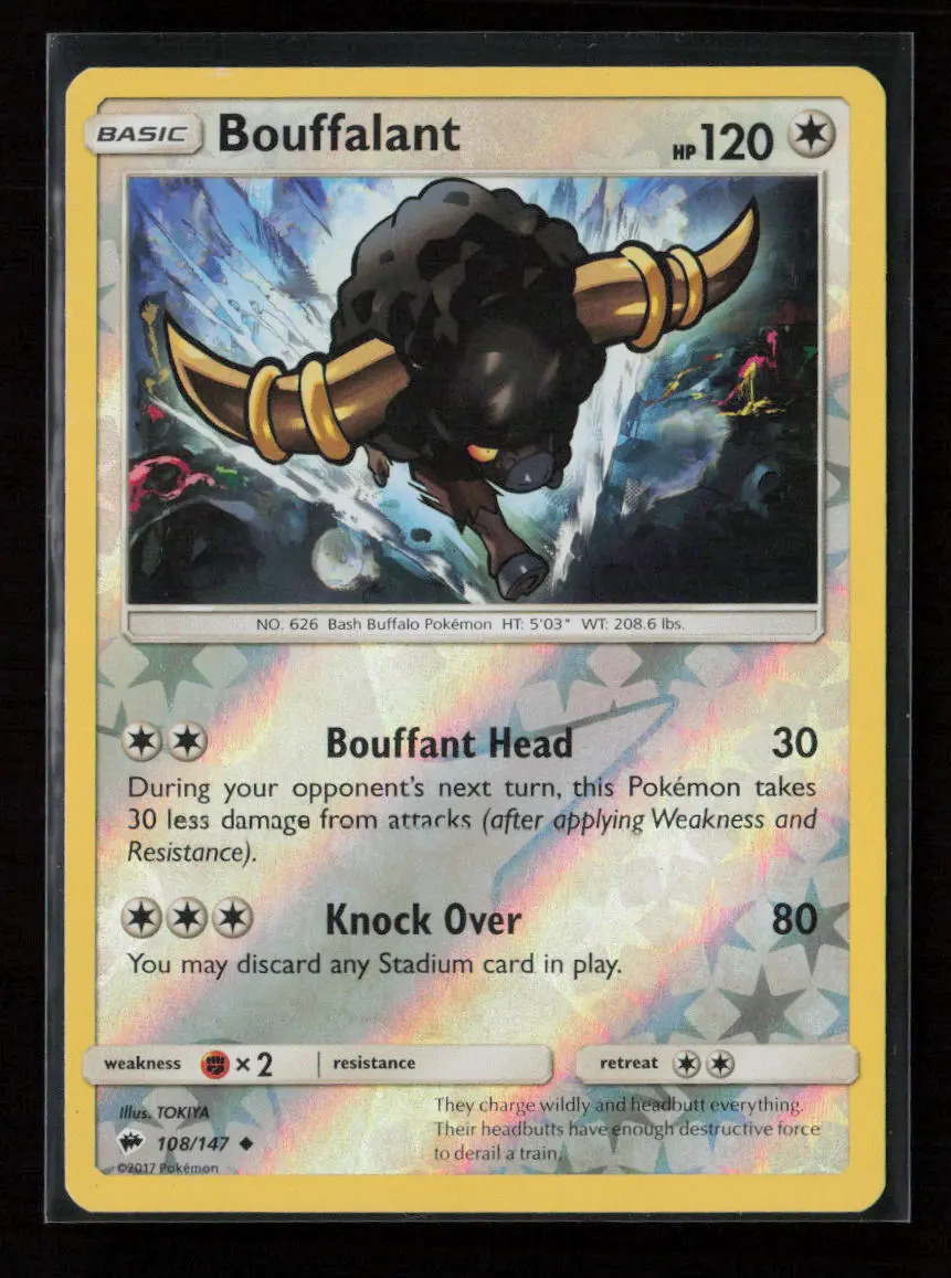 Bouffalant Uncommon Sm - Burning Shadows 108/147 Nm 1