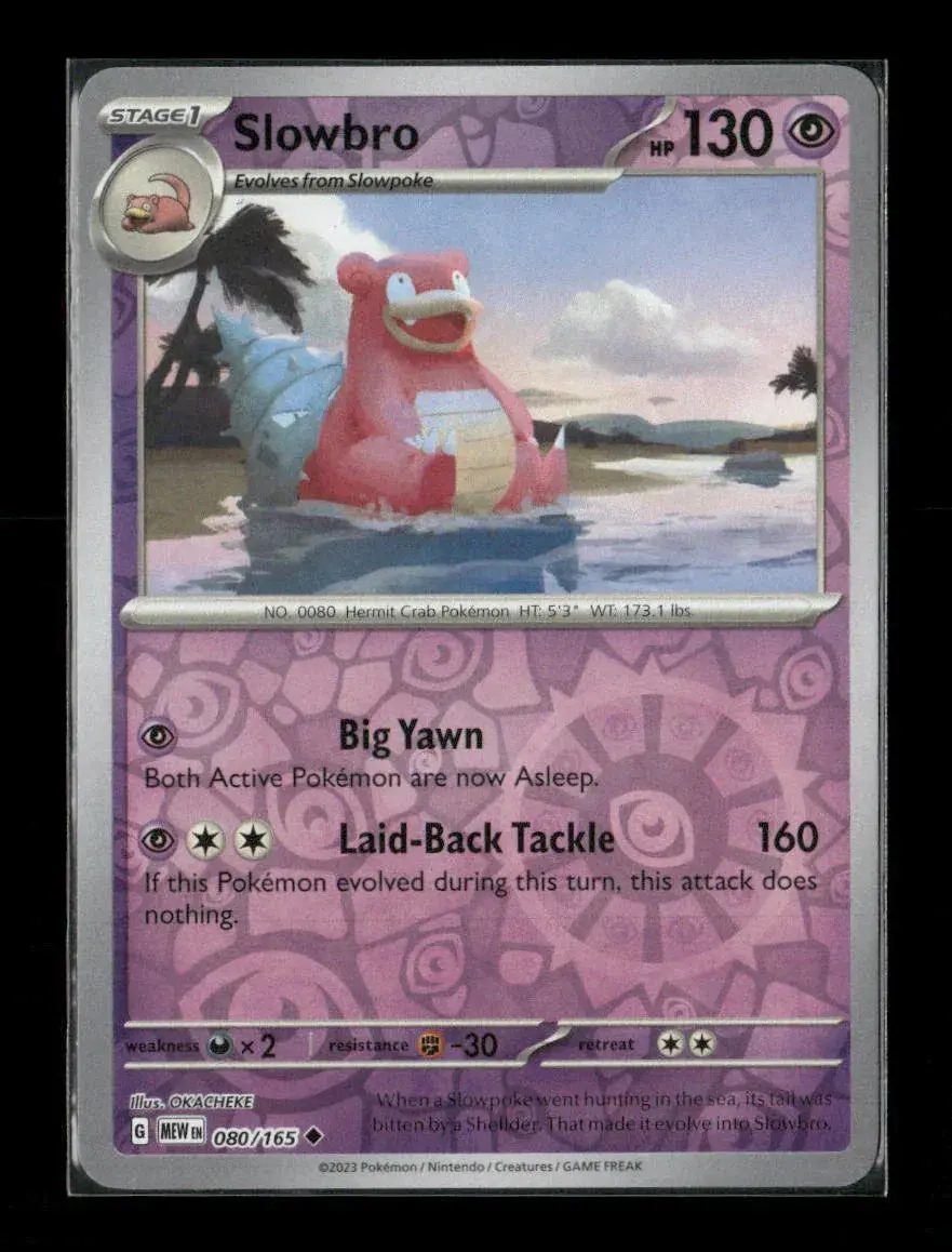 Slowbro Uncommon Sv: Scarlet & Violet 151 080/165 Lp 1