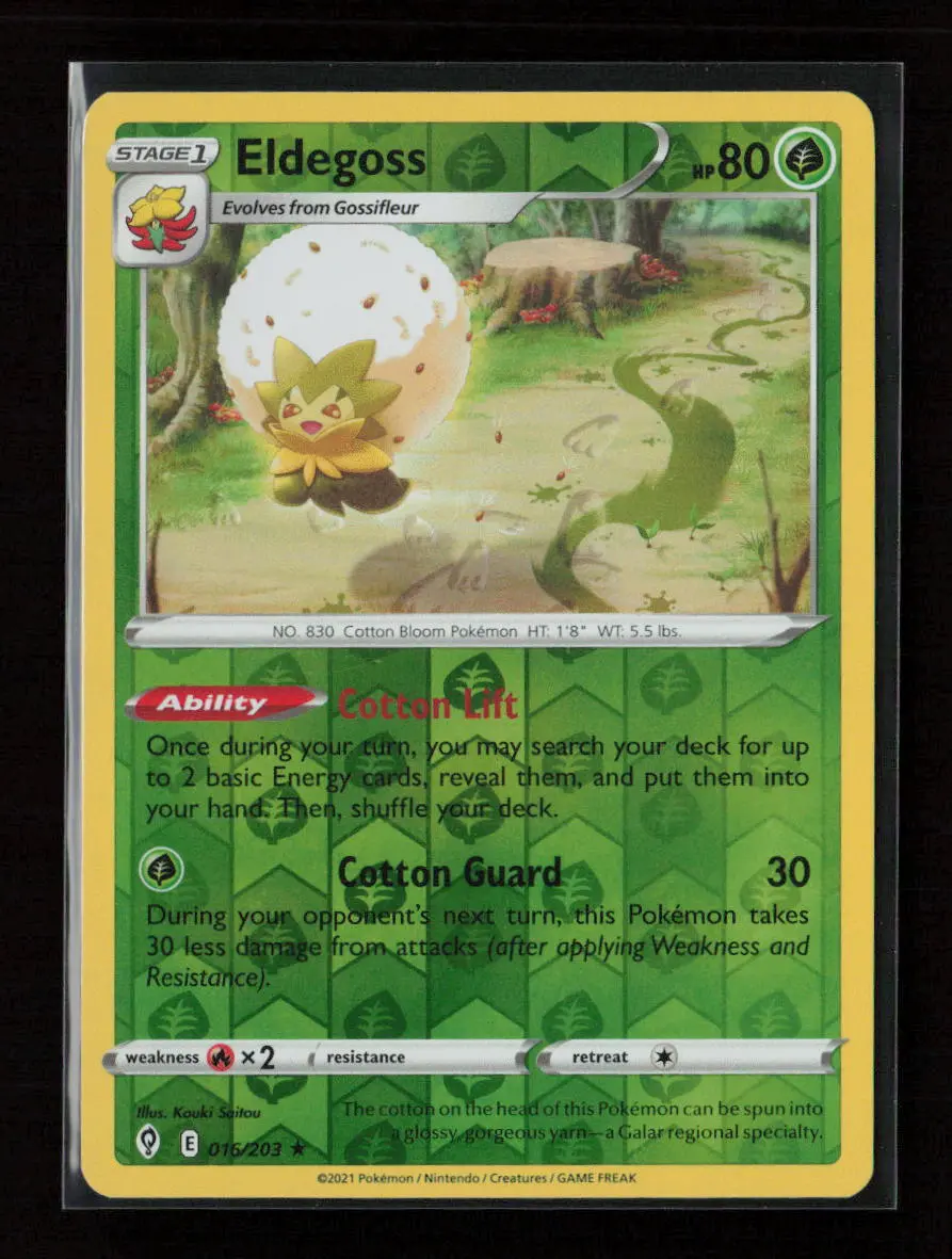 Eldegoss Holo Rare Swsh07: Evolving Skies 016/203 Nm 1