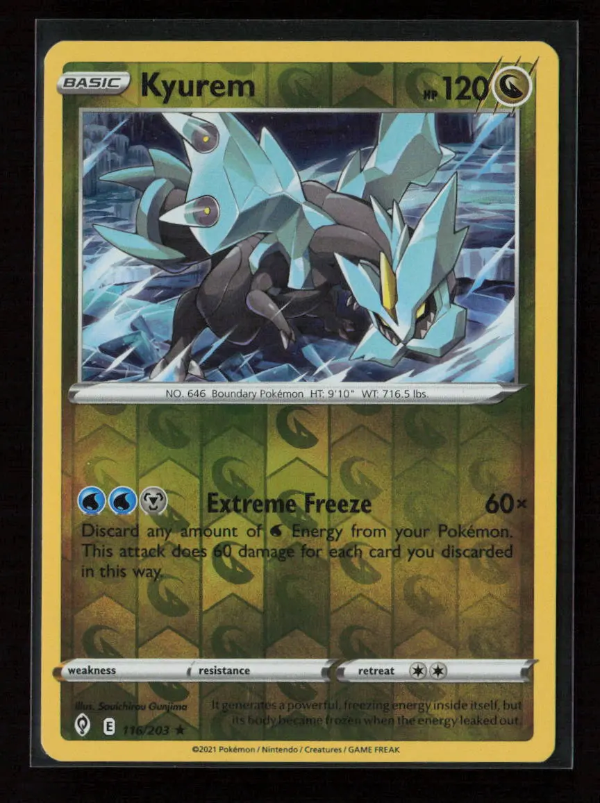 Kyurem Holo Rare Swsh07: Evolving Skies 116/203 Nm 1
