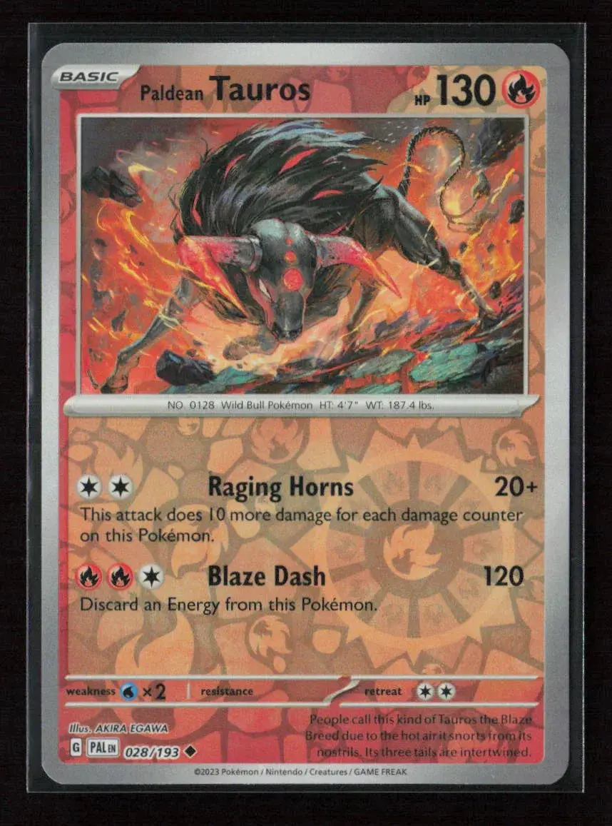 Paldean Tauros - Uncommon Sv02: Paldea Evolved 028/193 Nm 1