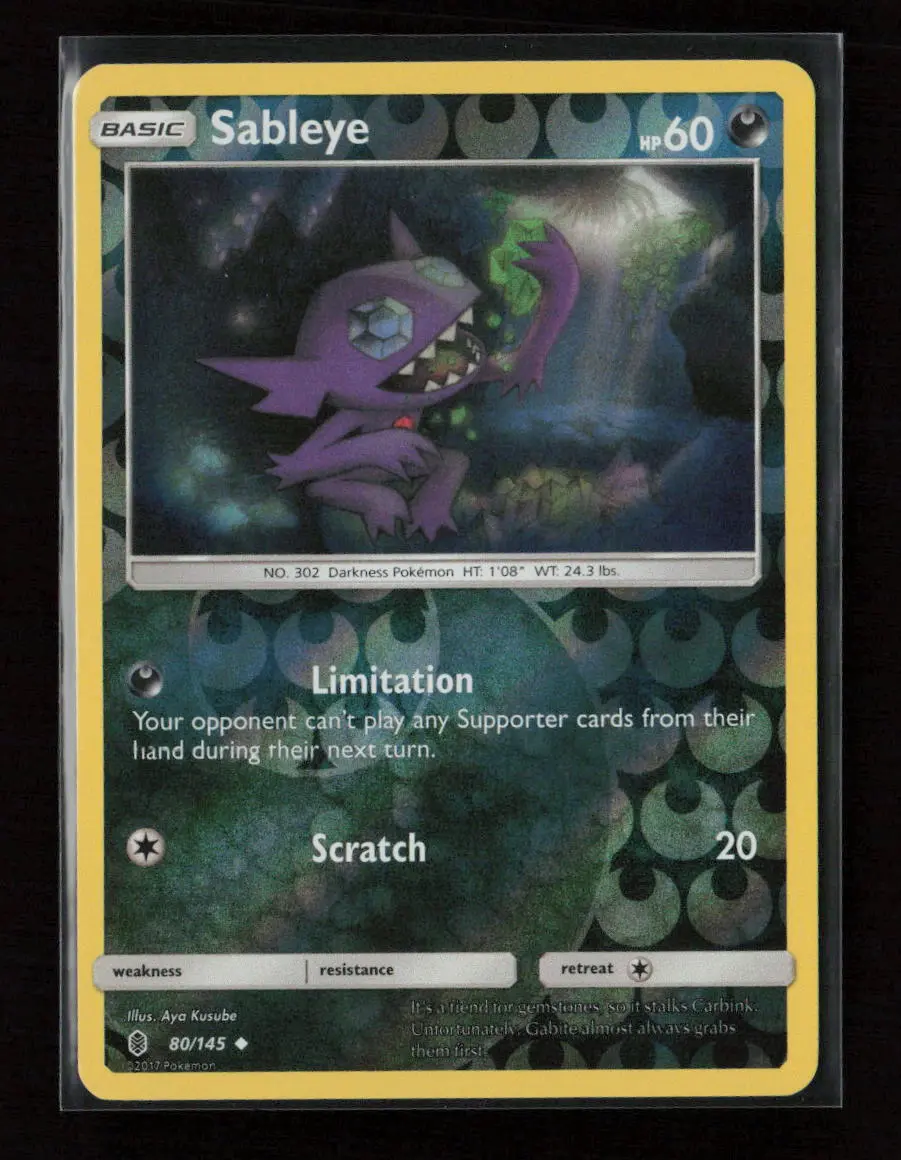 Sableye Uncommon Sm - Guardians Rising 80/145 Lp 1