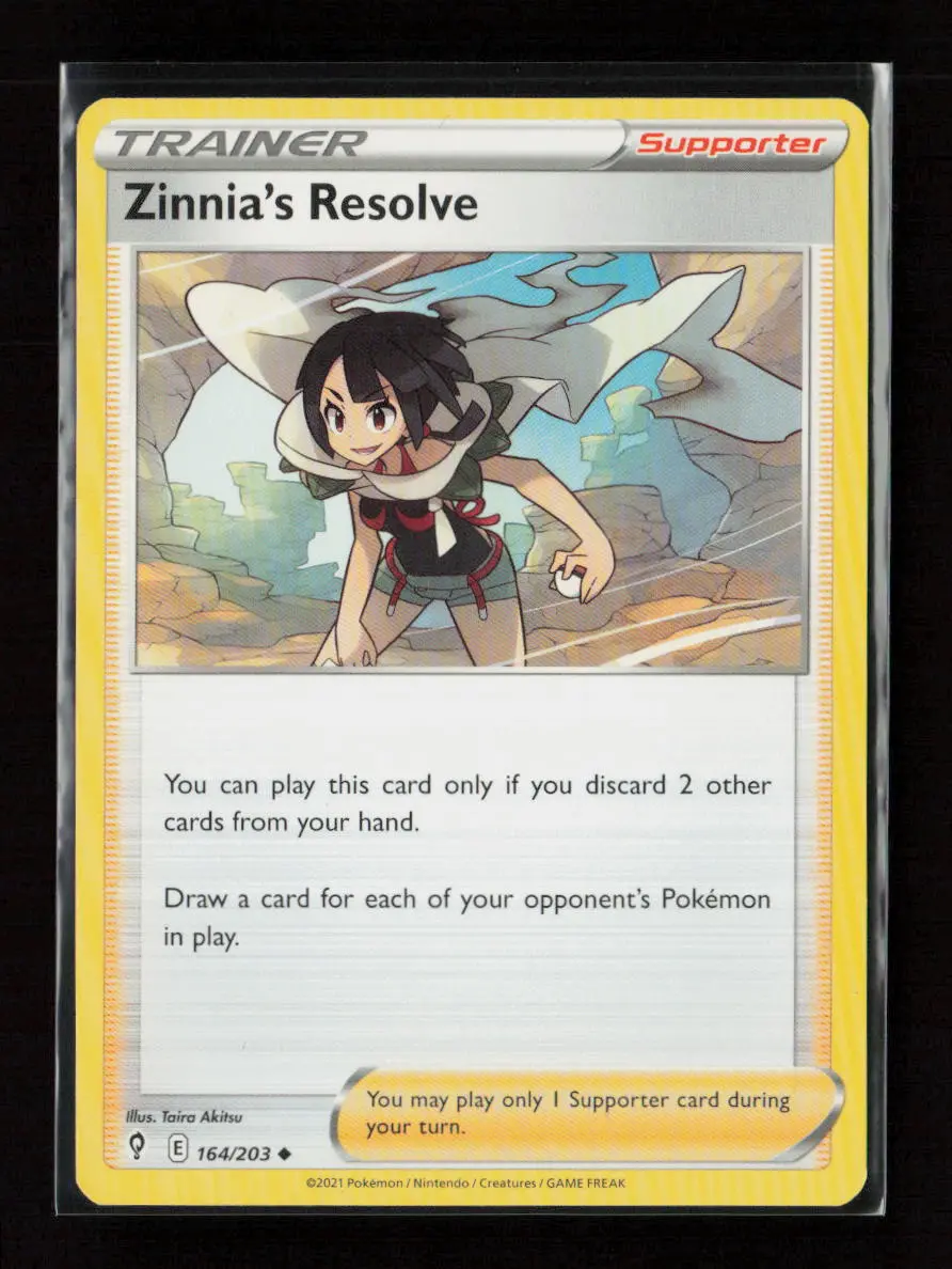 Zinnia's Resolve Uncommon Swsh07: Evolving Skies 164/203 Lp 1