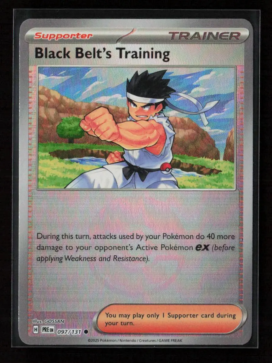Black Belt's Training - (Poke Ball Pattern) Common Sv: Prismatic Evolutions 097/131 Nm 1