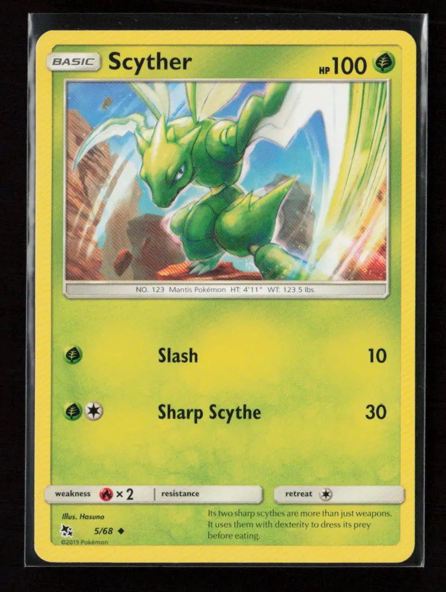 Scyther Uncommon Hidden Fates 5/68 Lp 1