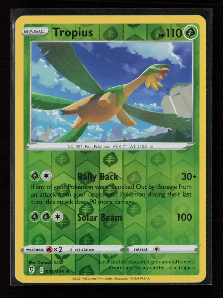 Tropius Rare Swsh07: Evolving Skies 006/203 Nm 1