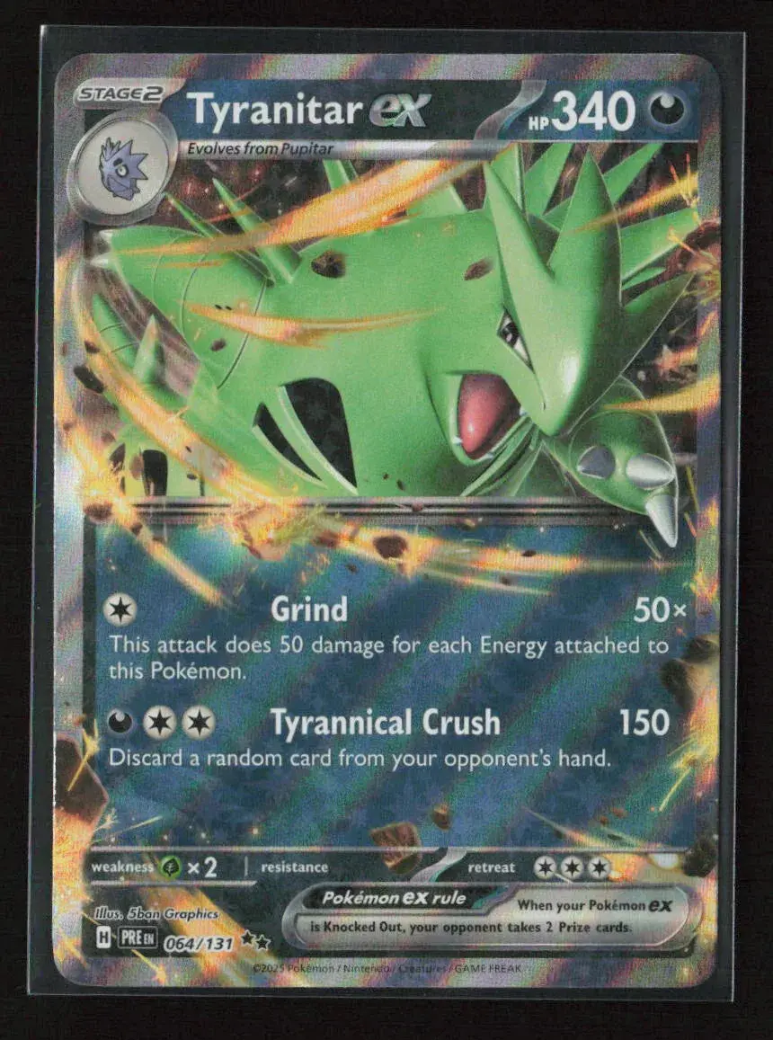 Tyranitar Ex Double Rare Sv: Prismatic Evolutions 064/131 Nm 1