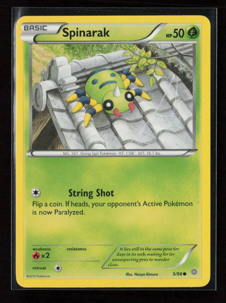 Spinarak Common Xy - Ancient Origins 5/98 Mp 1