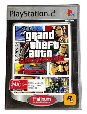 Grand Theft Auto Liberty City Stories Ps2 (Platinum) Pal *Manual No Map* (Preowned) 1