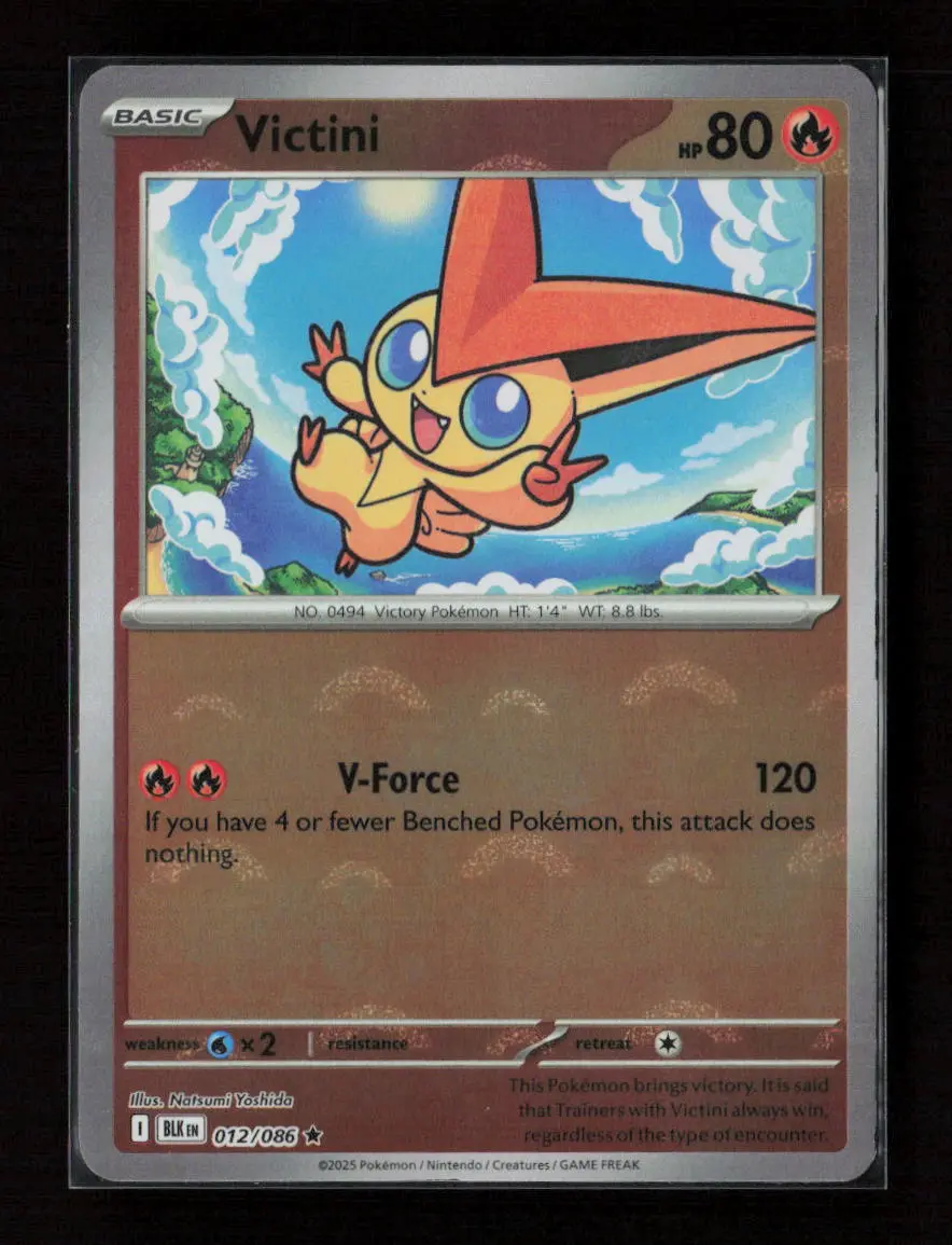Victini (Poke Ball Pattern) Rare Sv: Black Bolt 012/086 Nm 1