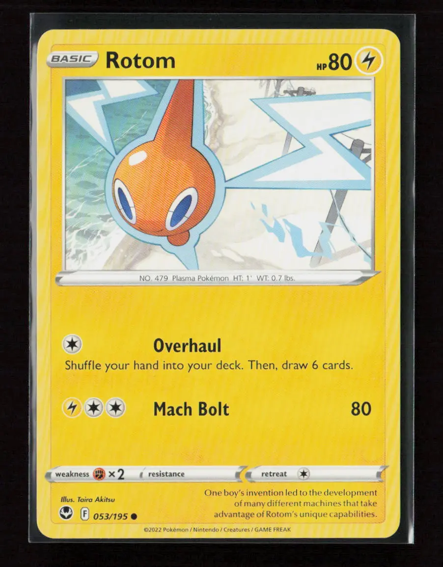 Rotom Common Swsh12: Silver Tempest 053/195 Lp 1