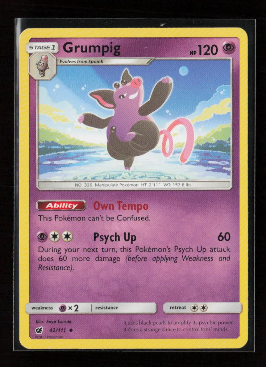 Grumpig Uncommon Sm - Crimson Invasion 42/111 Lp 1