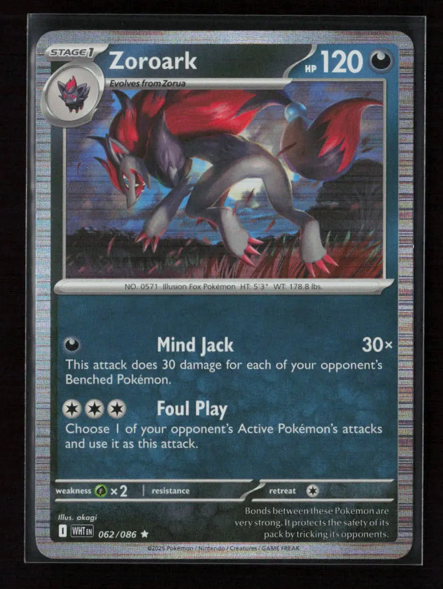 Zoroark Rare Sv: White Flare 062/086 Nm 1