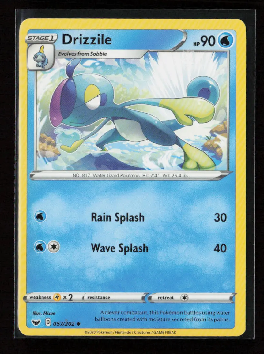 Drizzile (057) Uncommon Swsh01: Sword & Shield Base Set 057/202 Lp 1