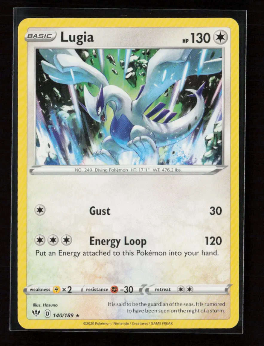 Lugia Rare Swsh03: Darkness Ablaze 140/189 Lp 1