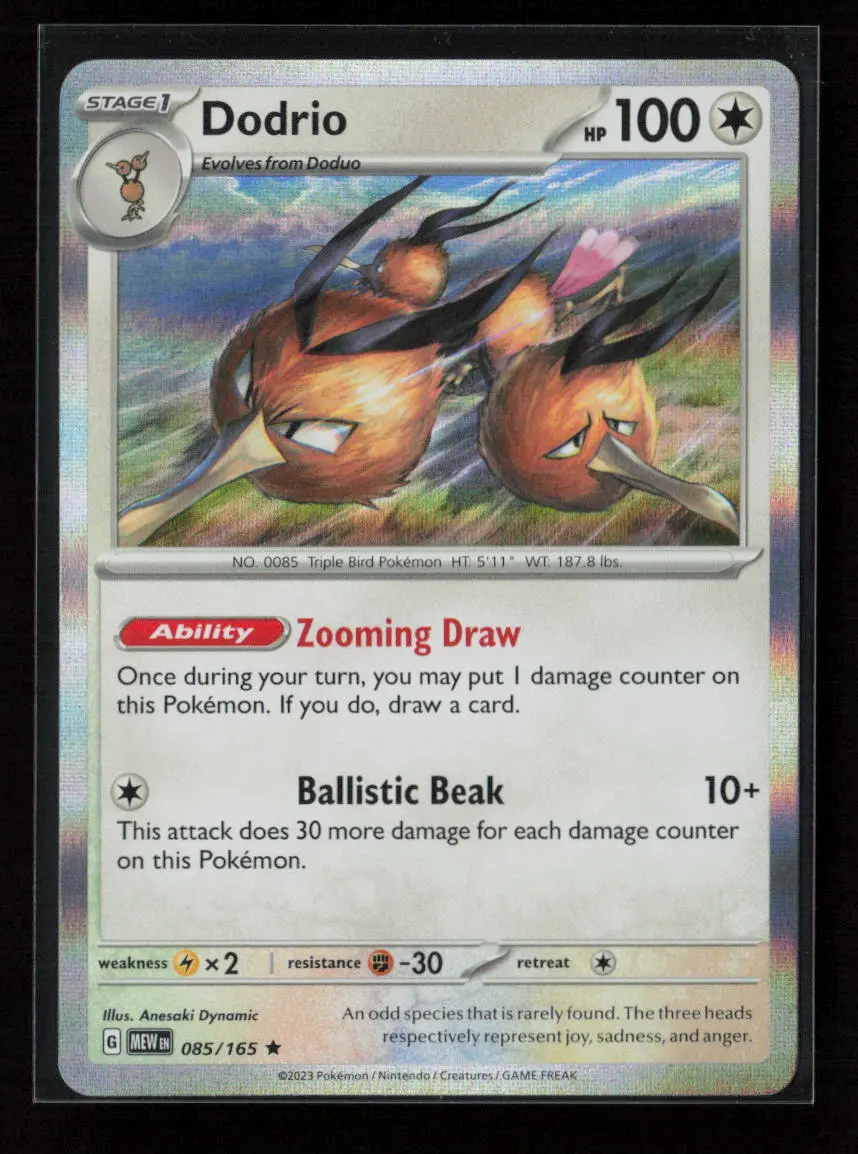Dodrio Rare Sv: Scarlet & Violet 151 085/165 Nm 1
