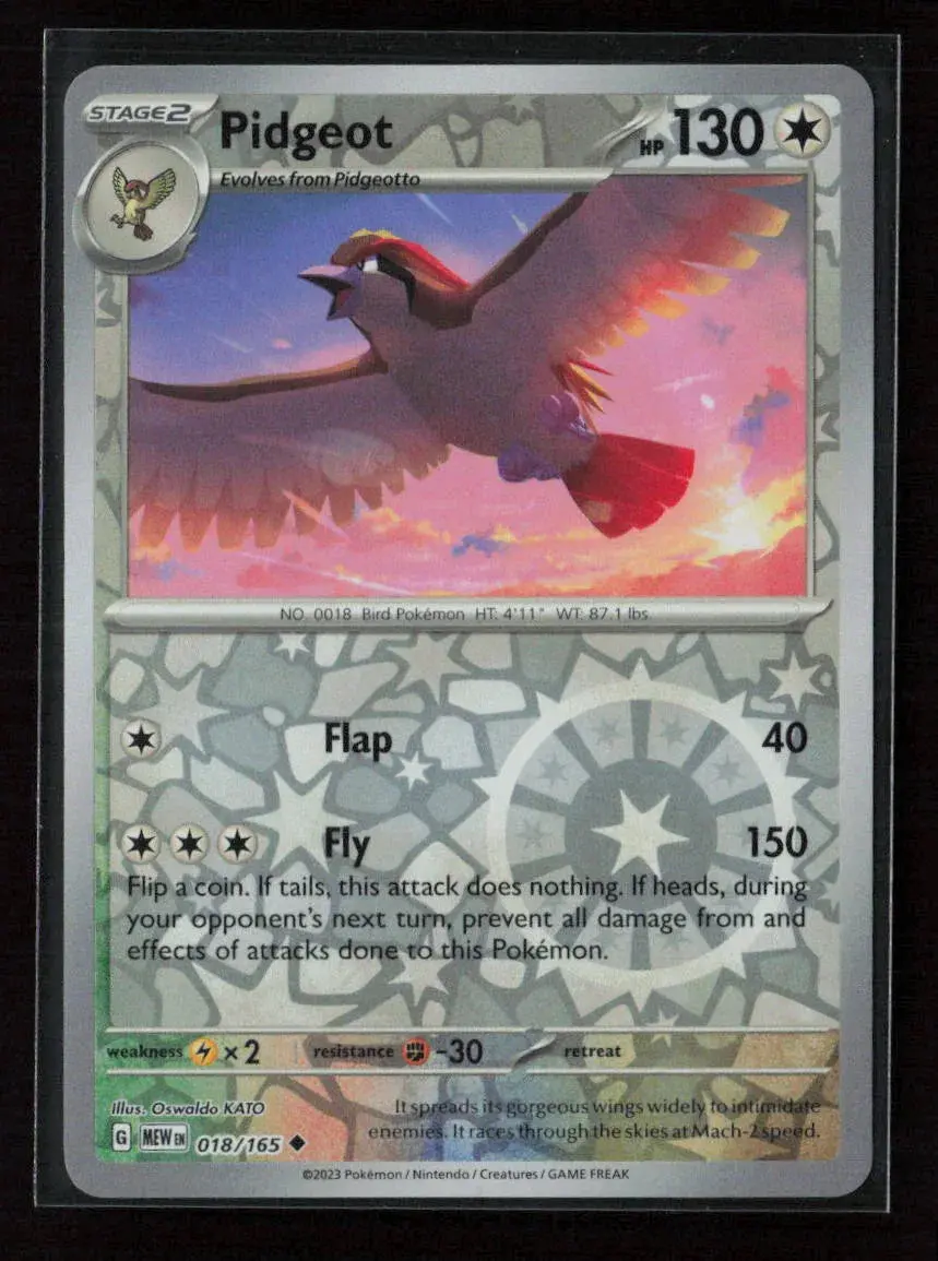 Pidgeot Uncommon Sv: Scarlet & Violet 151 018/165 Nm 1