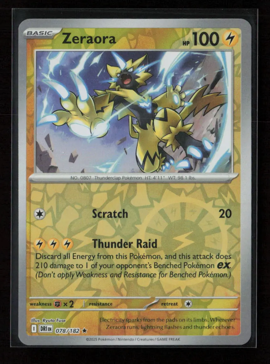 Zeraora Rare Sv10: Destined Rivals 078/182 Nm 1
