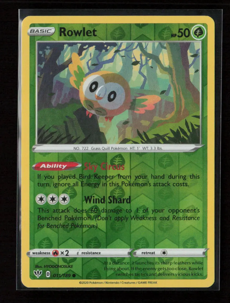 Rowlet Common Shining Fates 006/072 Lp 1