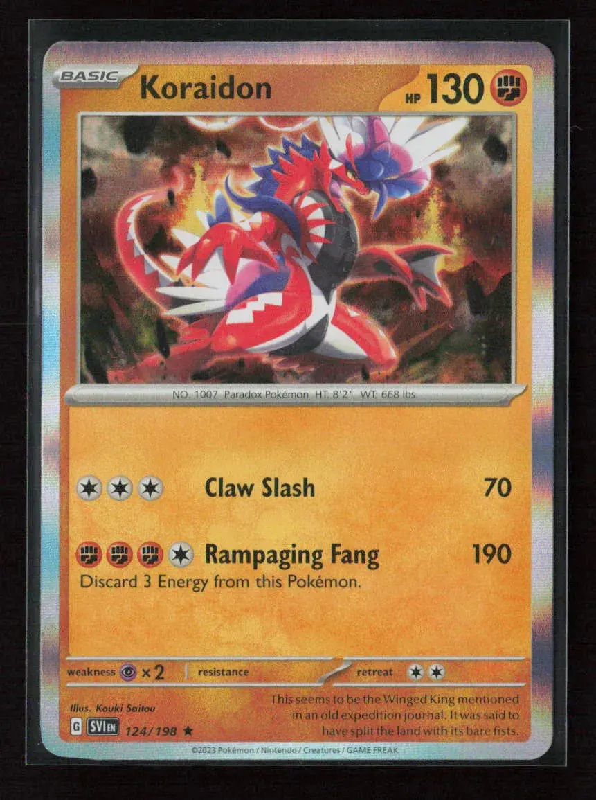 Koraidon Rare Sv01: Scarlet & Violet Base Set 124/198 Nm 1