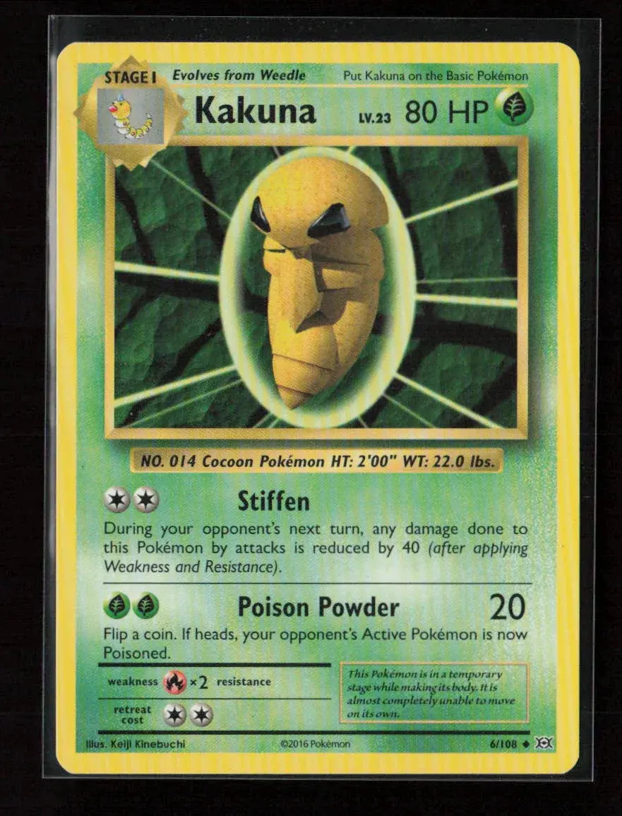 Kakuna Uncommon Xy - Evolutions 6/108 Lp 1