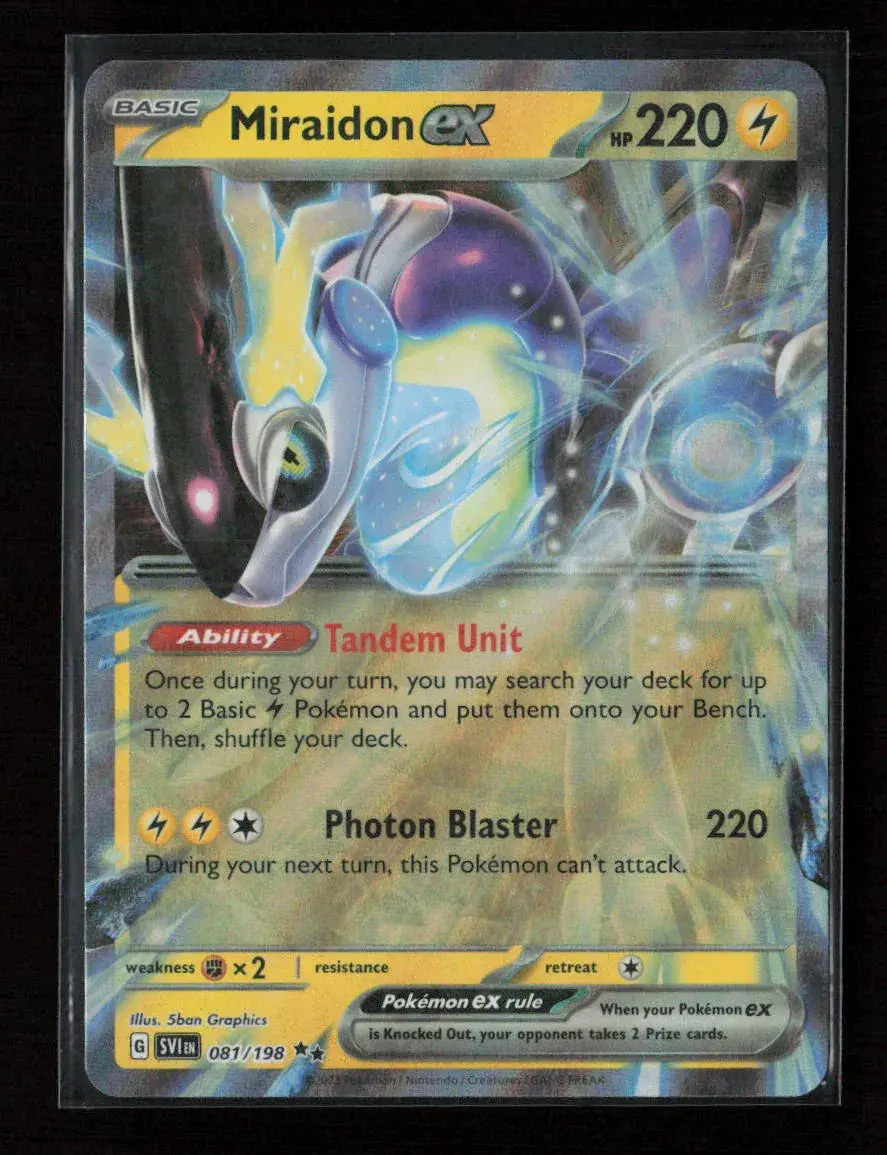 Miraidon Ex - Double Rare Sv01: Scarlet & Violet Base Set 081/198 Nm 1