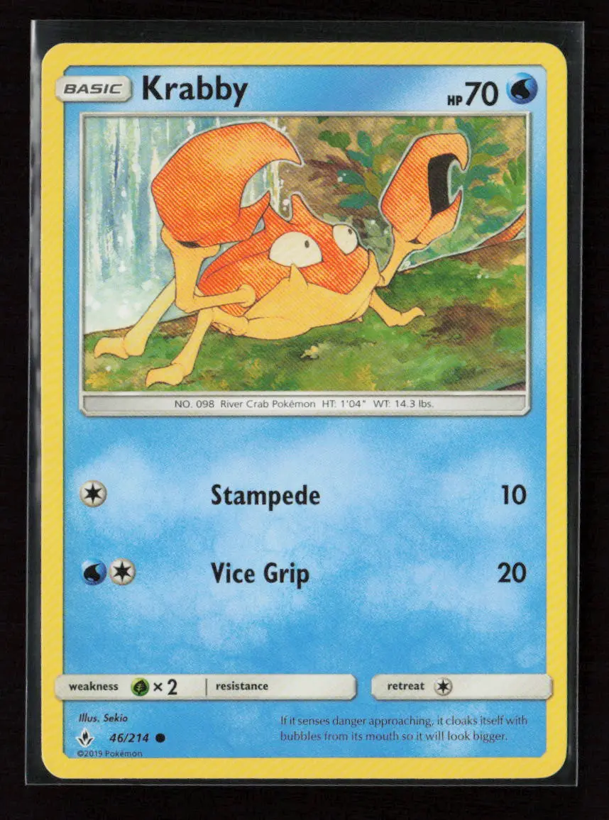 Krabby Common Sm - Unbroken Bonds 46/214 Lp 1
