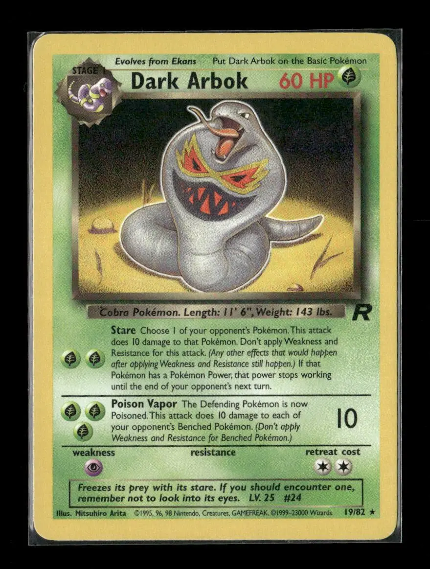 Dark Arbok (19) Rare Team Rocket 19/82 Lp 1