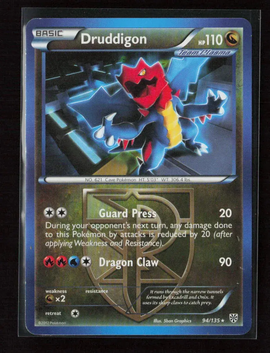 Druddigon (Team Plasma) Rare Plasma Storm 94/135 Lp 1