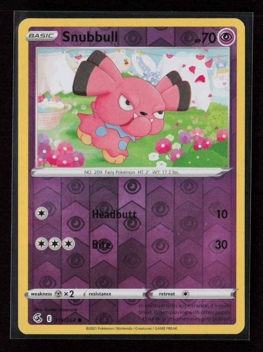 Snubbull Common Swsh08: Fusion Strike 115/264 Lp 1