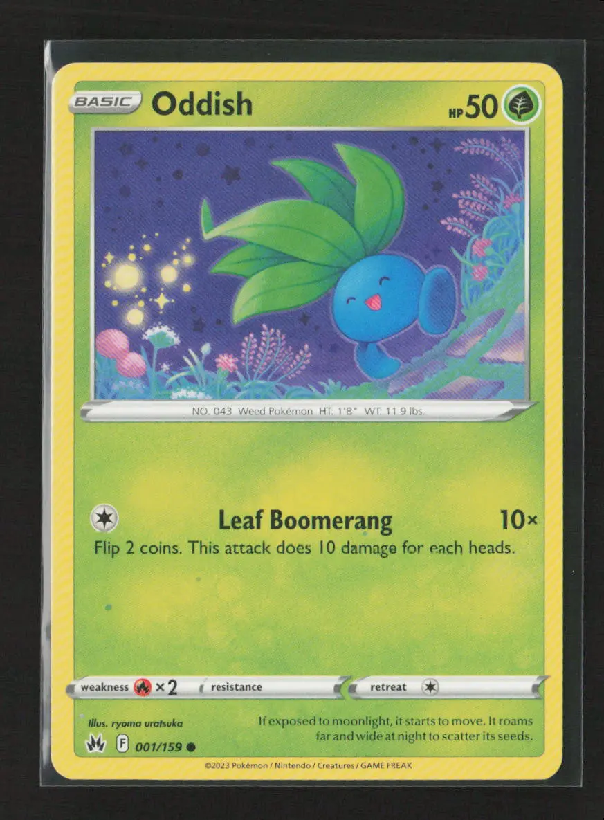 Oddish Common Crown Zenith 001/159 Lp 1