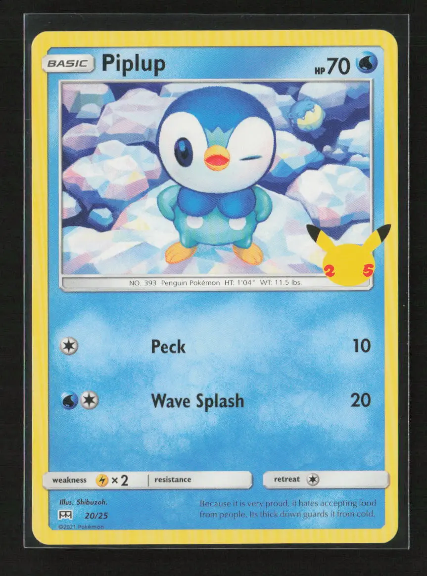 Piplup - 20/25 Promo Mcdonald's 25Th Anniversary Promos 020/025 Lp 1