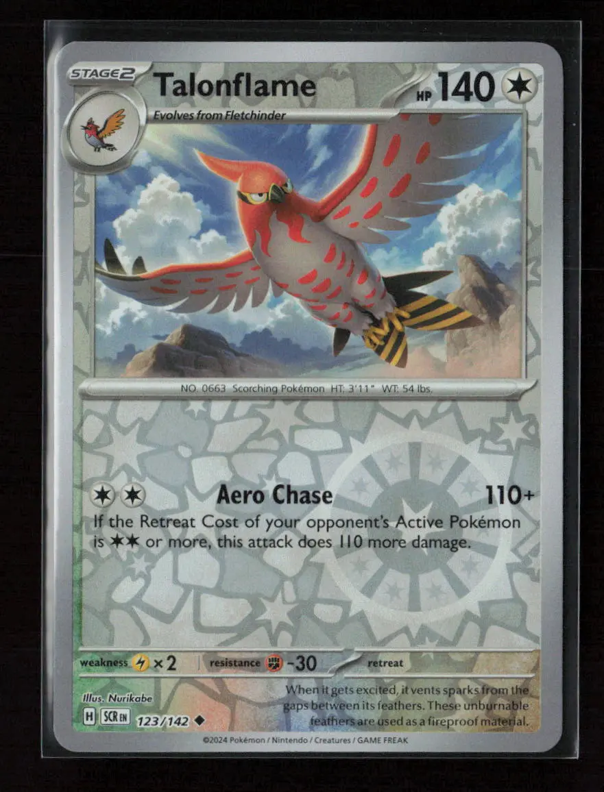 Talonflame Uncommon Sv07: Stellar Crown 123/142 Nm 1