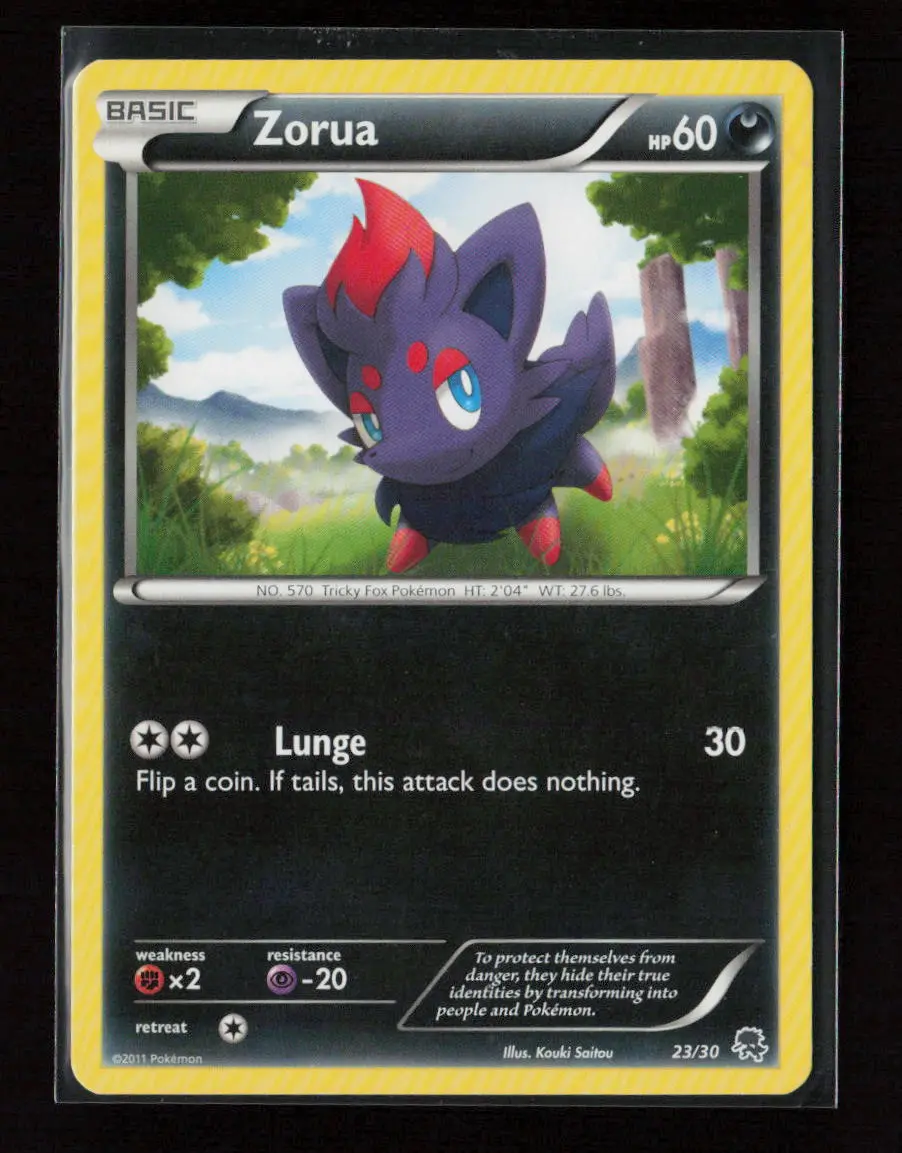 Zorua (#23) Common Bw Trainer Kit: Excadrill & Zoroark 23/30 Lp 1